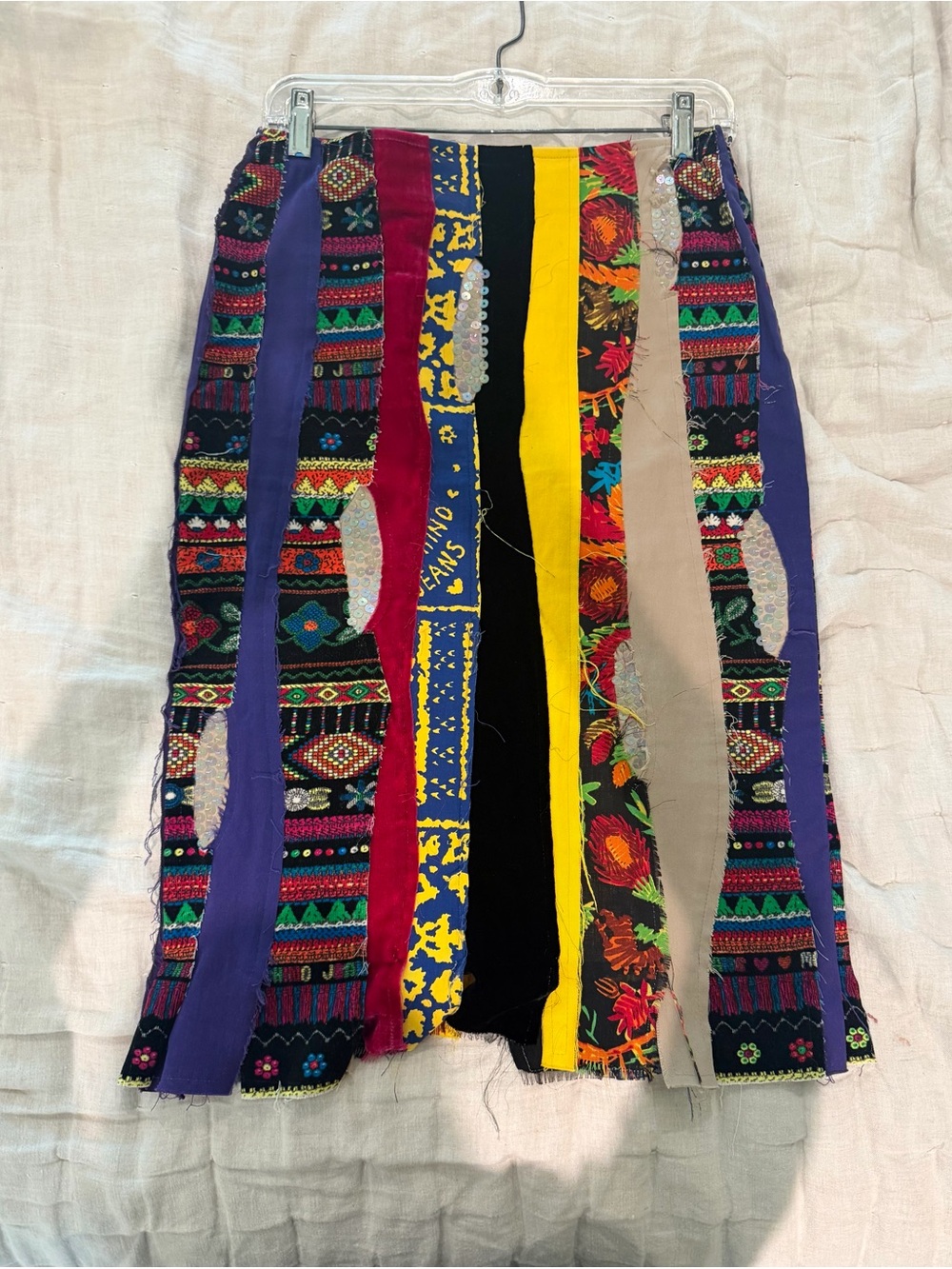 Moschino Multicolor Patchwork Pencil Skirt